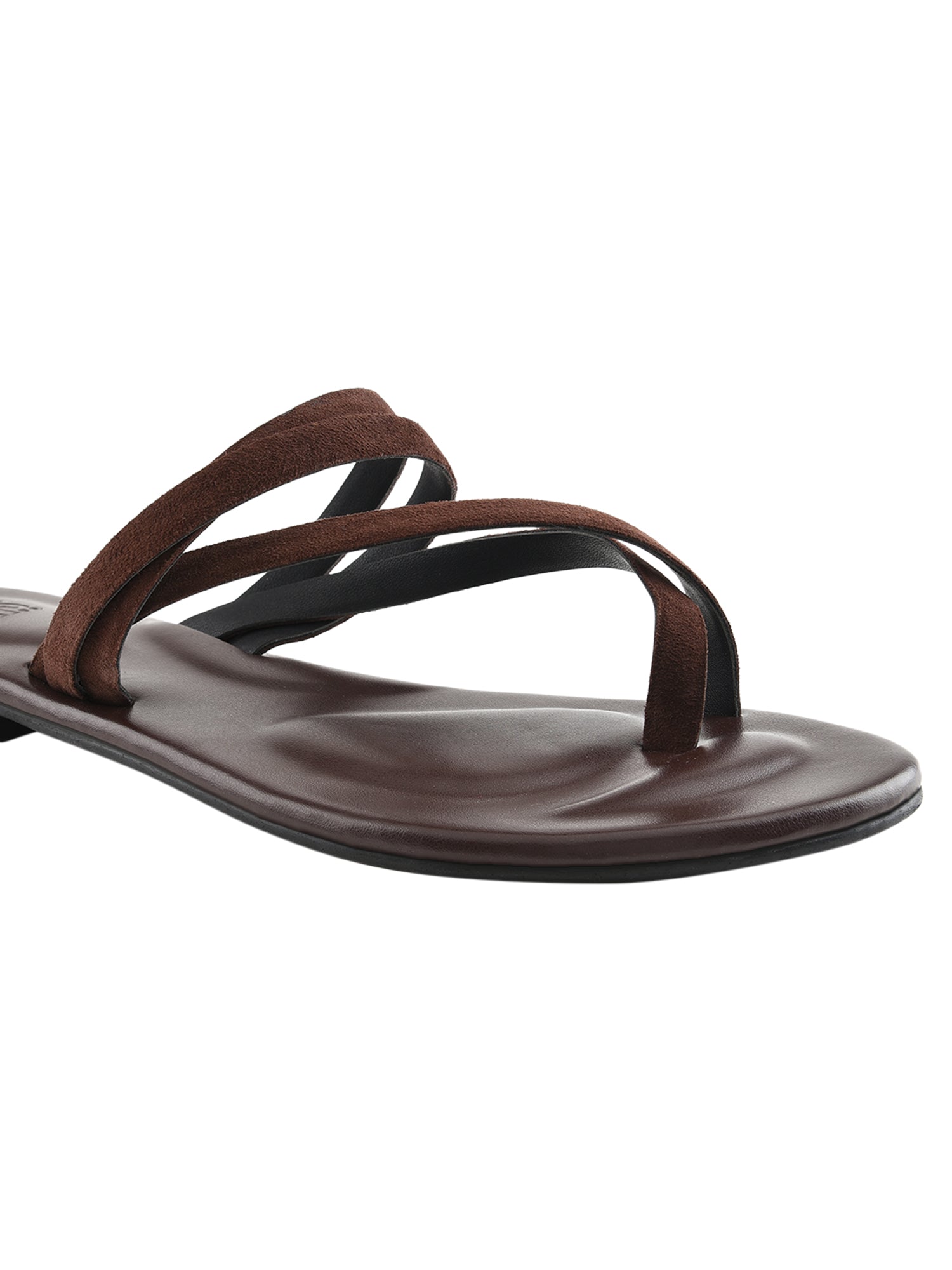 Sienna Brown Flat Sandals For Women