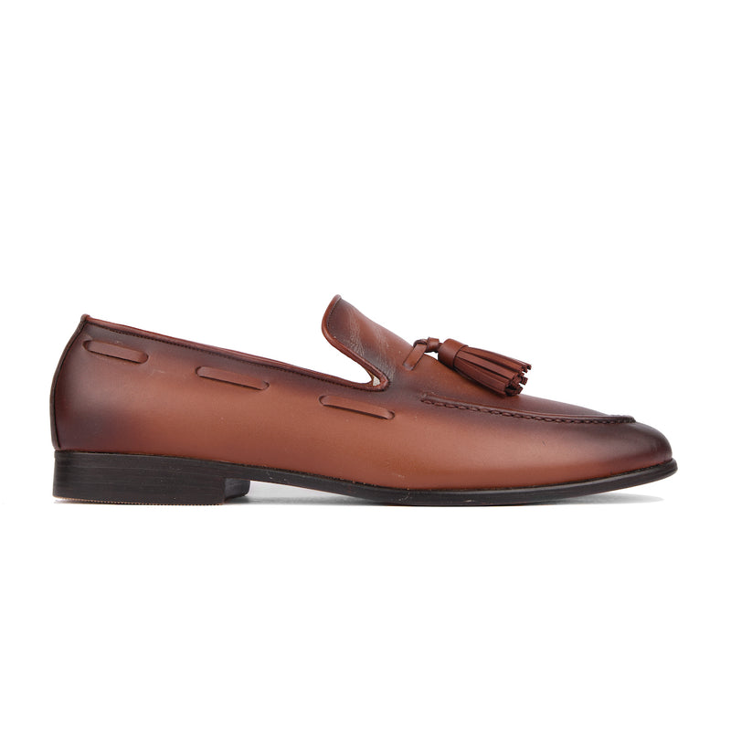 Bari 4 Two Toned Tan Leather Loafers