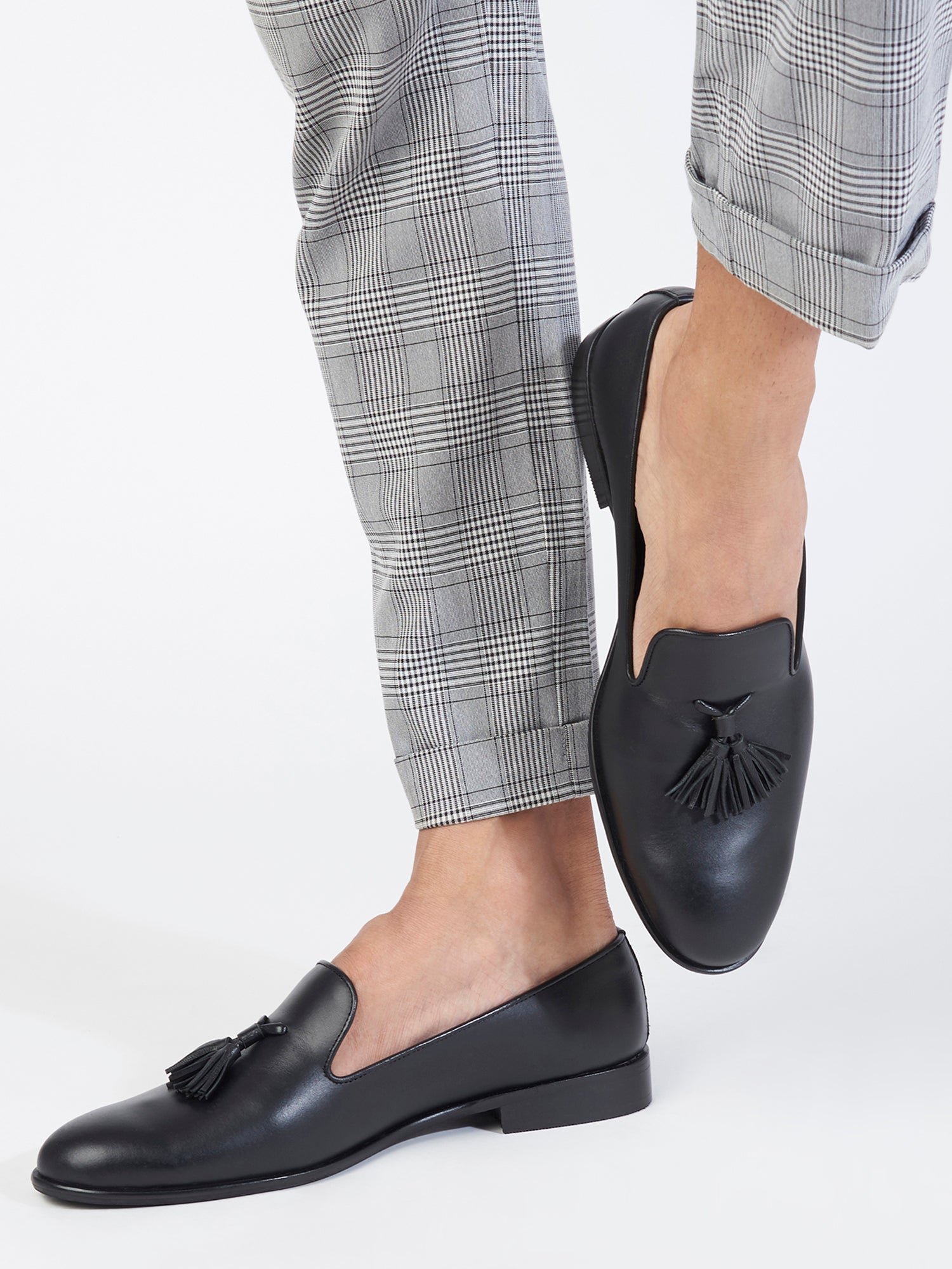 Simon Black Loafers For Men